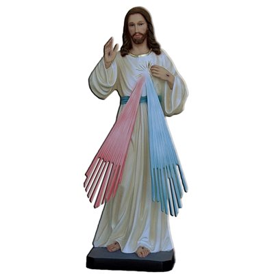 Divine Mercy Color Fiberglass Outdoor Statue, 24" (60 cm)