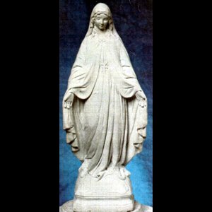 Statue ext. Immaculée Conception 21" (53 cm) en ciment blanc
