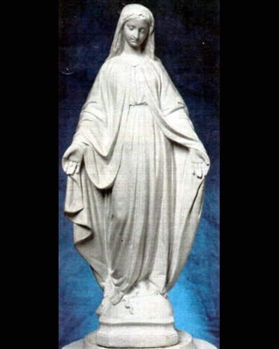 Statue ext. Immaculée Conception 24" (61 cm) en ciment blanc