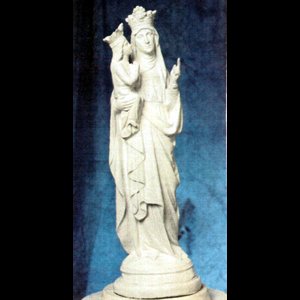 Statue ext. Sainte Anne de Beaupré 21" (53 cm) en ciment bl.