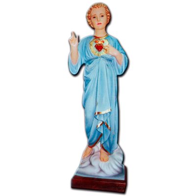 Infant Jesus Color Fiberglass Outdoor Statue, 33" (84 cm)
