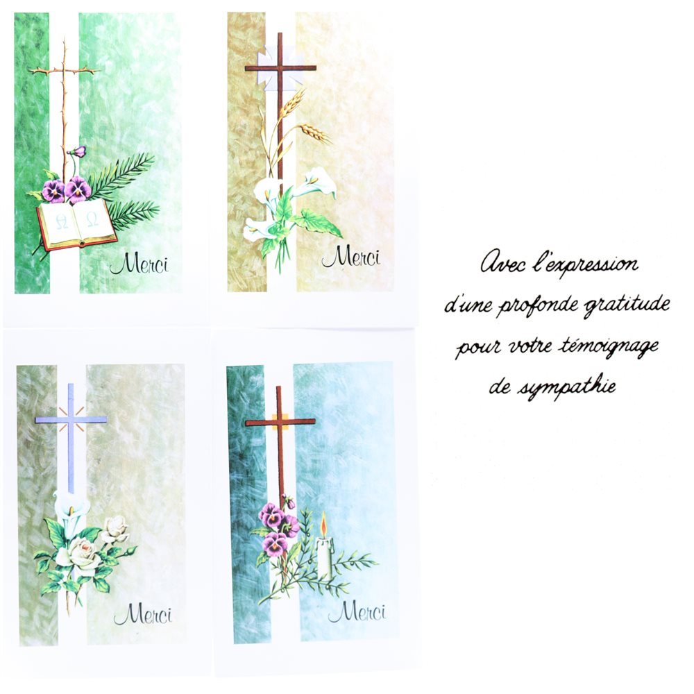 Carte MERCI & Enveloppe, Français / dz Carte MERCI & Enveloppe, Français / dz
