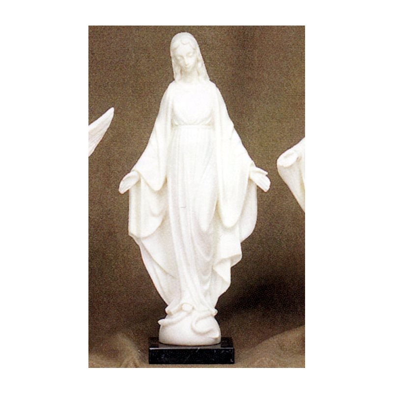 Our Lady of Grace White Marble Dust Statue, 10" (25.5 cm)