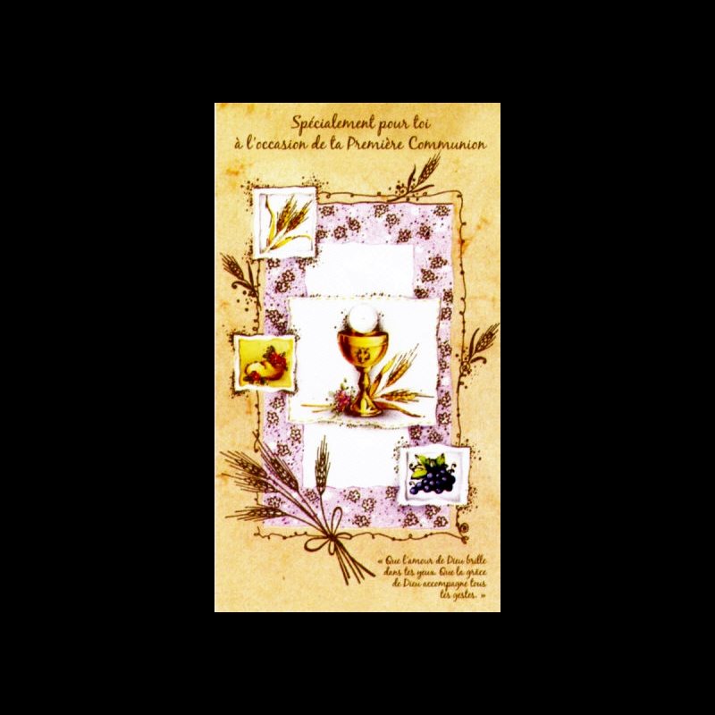 First Communion card, French / ea