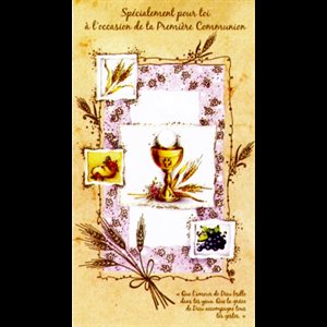 First Communion card, French / ea