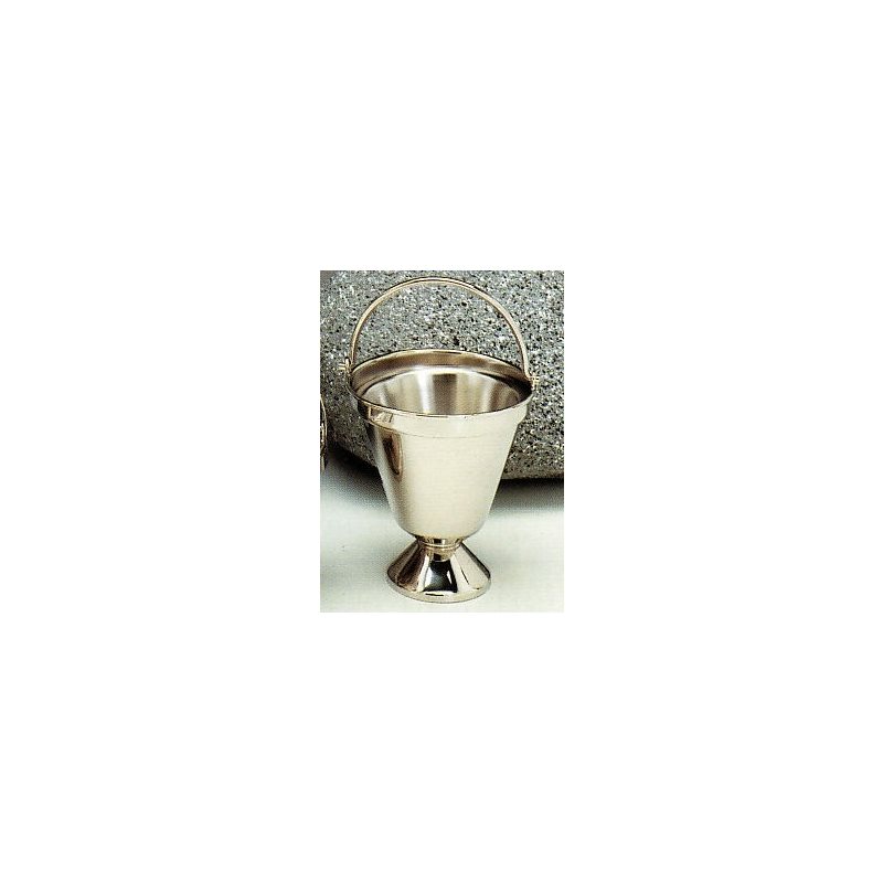 Nickelplated Holy Water Pot, 4" (10 cm) Diam.