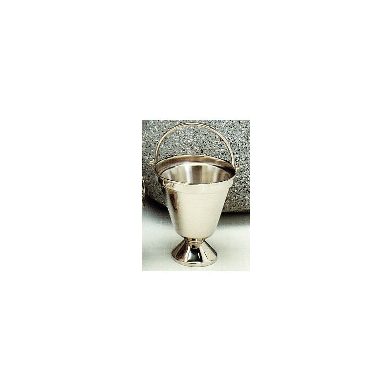 Nickelplated Holy Water Pot, 4.75" (12 cm) Diam