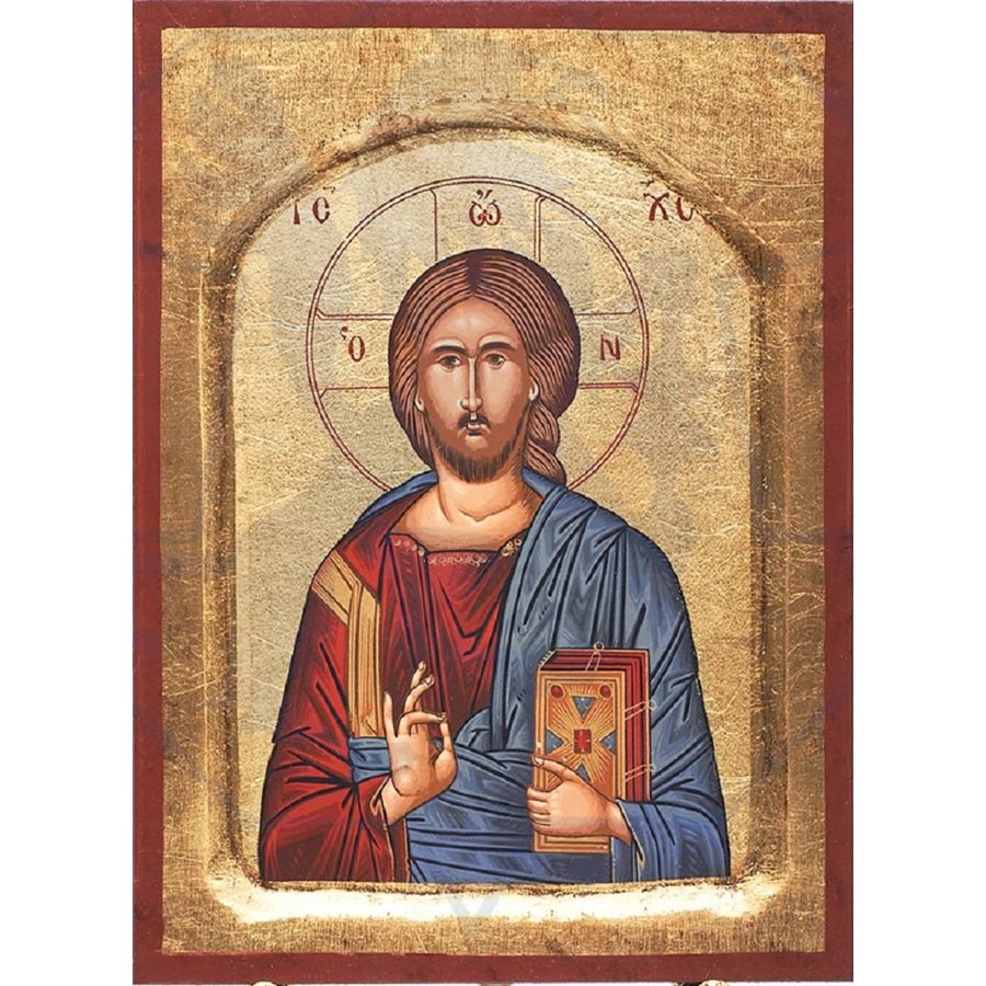Icon Christ Pantocrator 8" x 10" (20.3 x 25.4 cm) Gold leaf
