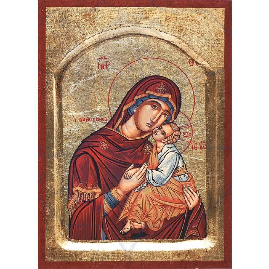Icon Virgin of Tenderness 8" x 10" (20 x 26 cm) Gold leaf