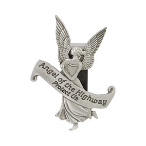 "Angel of the Highway" Pewter Sun Visor Clip, English / ea
