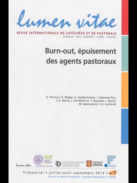 Burn-out, épuisement des agents pastoraux (French book)