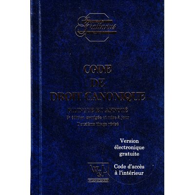 Code de droit canonique bilingue et annoté (Latin / Français)