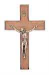 Crucifix en bois 4,5 x 7 cm, corpus en métal doré