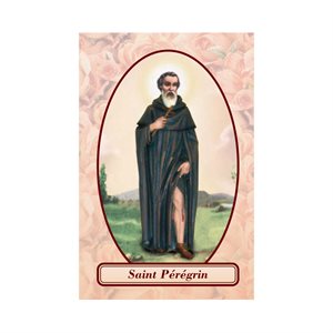'St-Pérégrin'' Laminated Card w / relic, French / ea