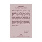 'Ste-Philomène'' Laminated Card, relic, French / ea