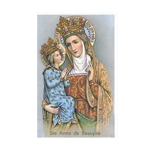 ''Sainte Anne Beaupré'' Prayers & Pict., 2 1 / 8" x 3 3 / 8" / F