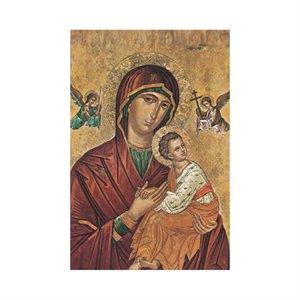 Image plastifiée et prière « Icône Vierge », 5,4 x 8,6 cm, F