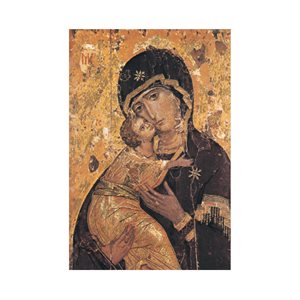 ''Icône Vierge'' Prayers & Pict., 2 1 / 8 x 3 3 / 8", French