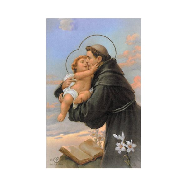 ''St-Antoine'' Prayers & Pict., 2 1 / 8 x 3 3 / 8", French