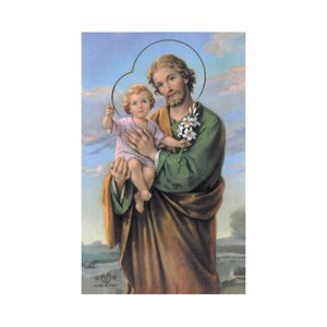 Image plast. et prière «St-Joseph», 5,4 x 8,6 cm, Français