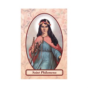 'St. Philomena'' Laminated Card, relic, English / ea