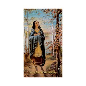 Image prière « Saint Kateri Tekakwitha », Anglais / un