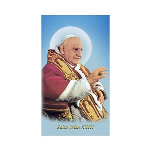 ''St. John XXIII'' Col. Pictures & Prayer, English / ea