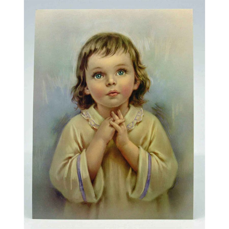 Image Enfant en prière 6'' x 8'' / un
