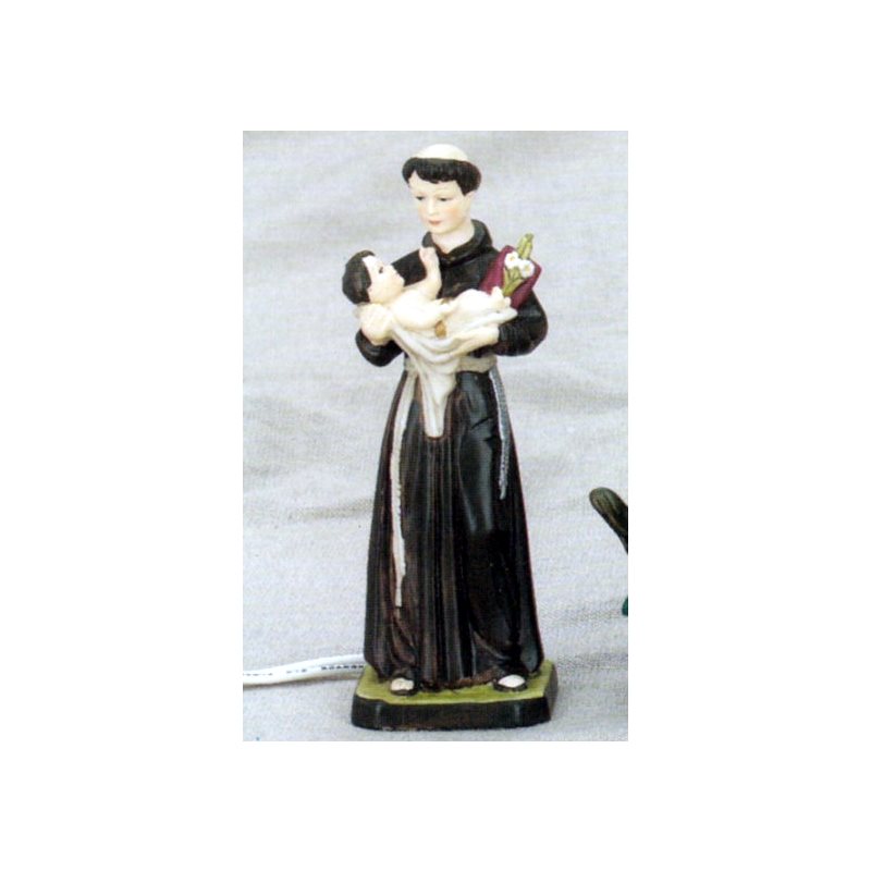 Veilleuse électrique Saint Antoine 6" (15 cm) en porcelaine