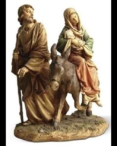Flight to Egypt Color Resin Statue, 9" (23 cm)