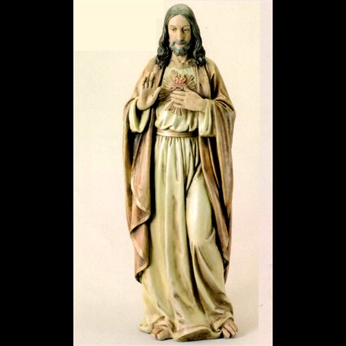 Sacred Heart of Jesus Resin Statue, 37.5" (95 cm)
