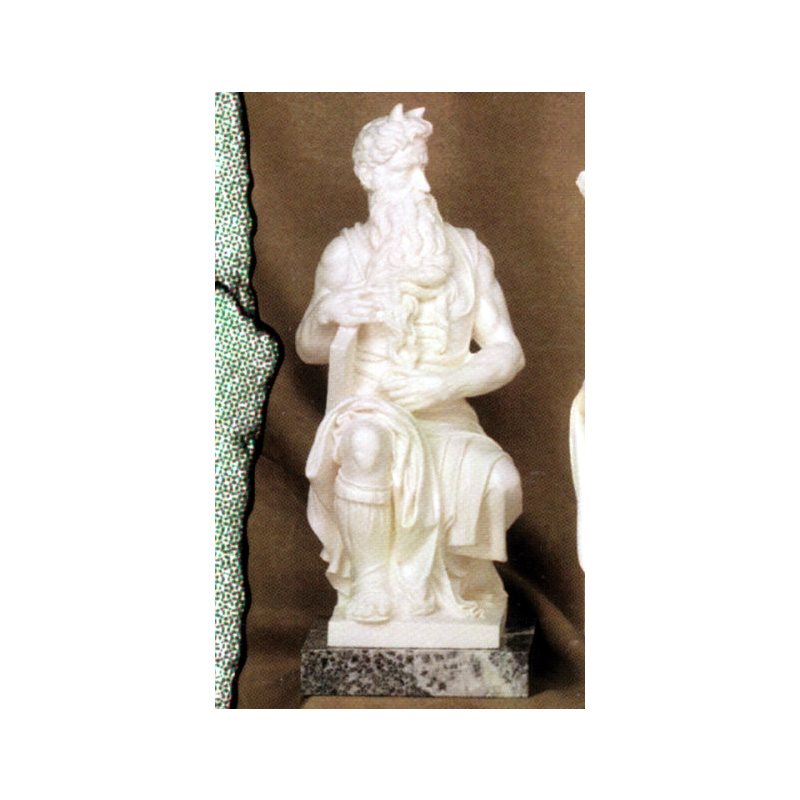 Moses White Marble Statue, 20" (51 cm)