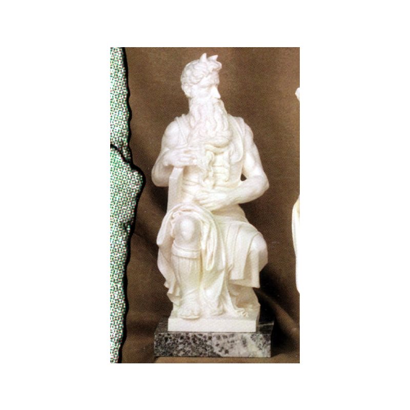 Statue Moise 20" (51 cm) en marbre blanc