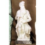 Moses White Marble Statue, 20" (51 cm)