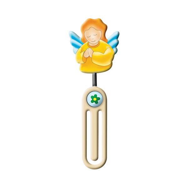 'Yellow Praying Angel'' Bookmark, Bilingual