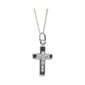 .925 Silver Pendant, Corpus Cross, Plated Chain, 18"