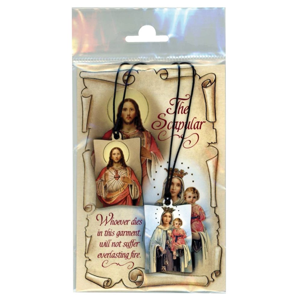 Mount Carmel Scapular, Coloured, 4.1", English