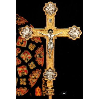 Croix de procession 17.75" (45 cm) (Hauteur de la croix)