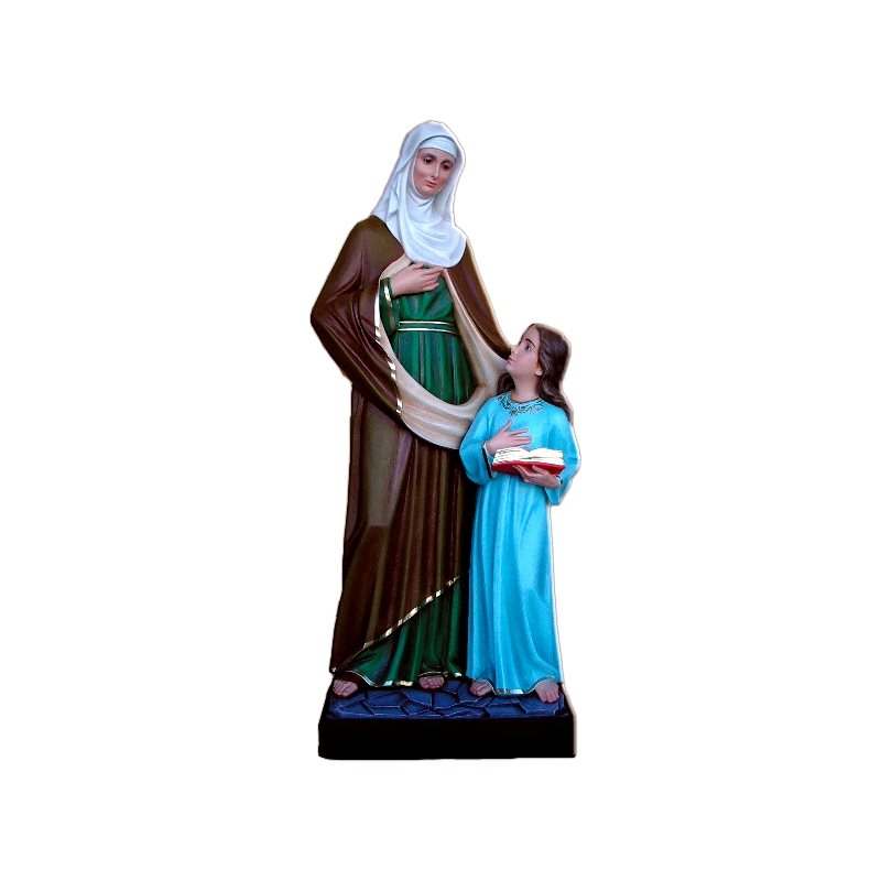 St. Ann the Teacher Color Fiberglass Outdoor Statue, 60"