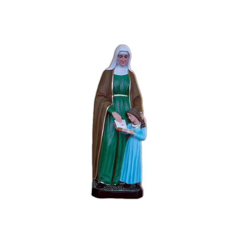 St. Ann the Teacher Color Fiberglass Outdoor Statue, 24"