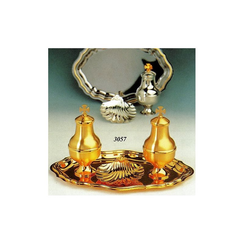 Goldplated Baptismal Set, 7 7 / 8" x 11 5 / 8" (20 x 29.5 cm)