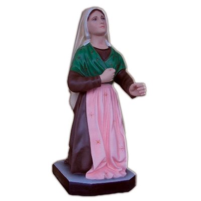 St. Bernadette Color Fiberglass Outdoor Statue, 26" (65 cm)