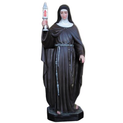 St. Clare Color Fiberglass Outdoor Statue, 51" (130 cm)