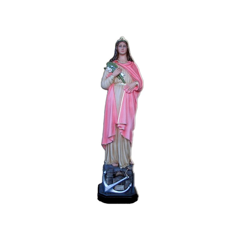 Statue ext. Sainte Philomème 39.5" (100 cm) en FDV Couleur