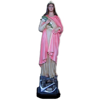 Statue ext. Sainte Philomème 39.5" (100 cm) en FDV Couleur