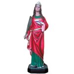 St. Lucia Color Fiberglass Outdoor Statue, 43" (110 cm)