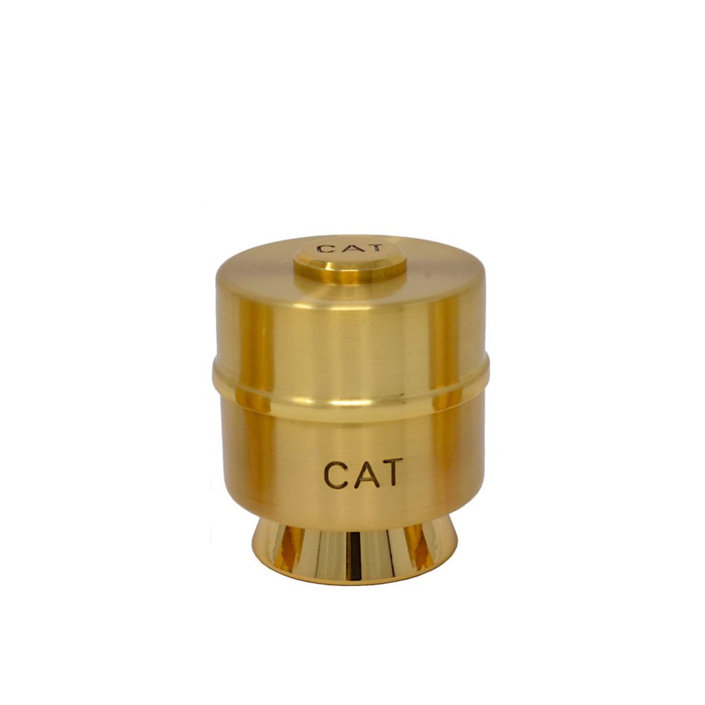 Ampoule Sainte-Huile "CAT" doré 2.5" (6.5 cm) Ht.