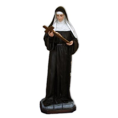 St. Rita Color Fiberglass Outdoor Statue, 63" (160 cm)