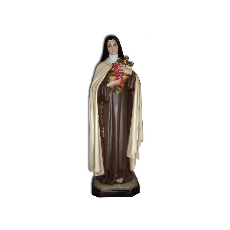 Statue ext. Sainte Thérèse 51" (130 cm) en FDV Couleur