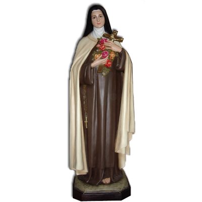 Statue ext. Sainte Thérèse 51" (130 cm) en FDV Couleur